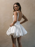 Light Wedding Dress Ding Noodles Simple Shoulders Slings Short Light Luxury Niche Travel To Shoot Super Fairy Fluffy Skirt Daily Dress HZ0517