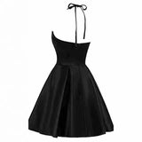2026 New Hanging Neck Sling Back To School Sex Short Skirt Banquet Party Party Performance Dress Dress HZ0517