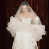 Vintage Light Wedding Dress French Style Densate High-Sensing Small White Dress Engagement Sen Family Welcome Yarn Woman HZ0517