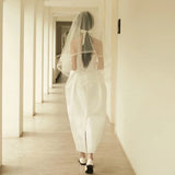 French Light Wedding Dress 2026 New Bride Go Out Yarn Welcome Yarn Tective Tective Design Small Dress HZ0517