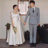 French Light Wedding Dress 2026 New Bride Simple Sling Bow Vertegree Yarn Certificate Engagement Dress Dress HZ0517