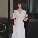 Fat Mm Evening Dress Dress Fat Sister Dress High-End 200 Pounds Certificate Registration Wedding Dress Is Very Thin HZ0517