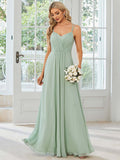 Elegant Evening Dress V-Deleted Long Dresse 2026 New Chiffon Folding Mint Green Bite Dress HZ0517