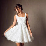 White Sling Light Wedding Dress Small Small Engagement Dinner Dress Lily Light Luxury Daily White Dress HZ0517