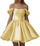 French White Shoulder Wedding Banquet Registration Certificate Go Out Yarn Birthday Party Annual Short Evening Dress Dress HZ0517