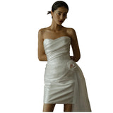 Brased And Light Wedding Dress 2026 New Fashion Bag Ass Skirt Bridal Morning Dress Tour To Receive The Welcome Yarn HZ0517