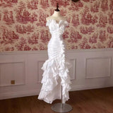 New Chinese Morning Dress Wedding Dress Wedding Dress French Fishtail Dress Light Wedding Dress HZ0517
