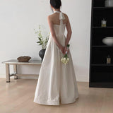Korean-Style Light Wedding Dress With Simple Light Luxury Niche Travel Engagement Certificate Temperament Evening Dress White Dress HZ0517