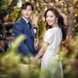Light Wedding Bridal Korean Version Of The Simple Sen System Super Fairy Registration Certificate Dress Girl White Denstala Go Out Yarn HZ0517