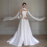 High-End Feeld With The Touch Of A Touch Of A White Bra, White Tug-Tailed Yarn Temperament Engagement Banquet Dress Dress Dress HZ0517
