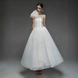 White Simple Dingy Light Wedding Dress 2026 New Sen Family Simple Wedding Dress HZ0517