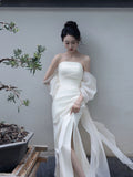 New Chinese Morning Robe 2026 Spring New Engagement Party Feeling Simple Fairy Temperament Travel Yarn HZ0517