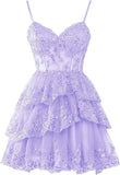 Fine Shoulder Strap Tulle Sling Evening Dress Party Ball Dress Short Lace Lace Dress High Sense HZ0517