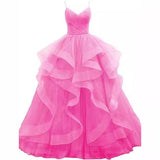 Fashion Sling Fluffy Skirt Event Dress Temperament Year-Up Club Show Evening Dress 2026 New HZ0517