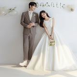 French Light Wedding Dress 2026 New Bridal Simple Mori Family Super Fairy Go Out White Certificate Engagement Dress HZ0517