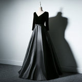 Black Evening Dress Party 2026 New Long Elegant Bodydresser Choir Dress Dress Girl HZ0517