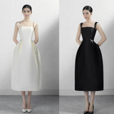 French Niche Design Feels White With Slingsed Evening Dress Party Party Temperament Can Usually Wear A Dress HZ0517