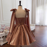 French Retro Ponpod Dress Bow Design Waist Birthday Short Banquet Dress Dress Sling Dress HZ0517