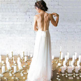 Bohemian Light Wedding Dress 2026 New Fairy White Sling Sexy Dew Back Honeymoon Holiday Outdoor Wedding HZ0517