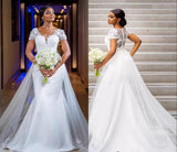 Drag-Tailed Wedding Dress Bride Wedding Fishtail Waist Wedding Dress High Sense Outdoor Church Wedding Dress HZ0517