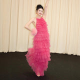 Pink Hanging Neck Morning Robe Woman 2026 New High-End Sense Cute Bride Engagement Morning Dress Dress Toast HZ0517