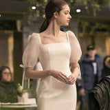2026 New Spring Bridal Bridal Retro Light Wedding Dress With Fishtail Thin Simple Banquet Dress HZ0517