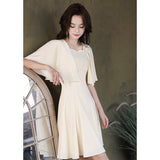 Daily Small Dress Girl Summer Banquet Temperament Light Luxury Small French Fasci Ediaverted Champagne Dress HZ0517