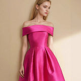 Evening Dress Rose Red Shoulder 2026 New Set Of Life Dress Birthday Temperament Dress HZ0517