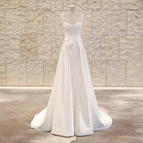 French Light Wedding Dress 2026 Spring New Simple Dens Gason Yarn Temperament White Tail Dress HZ0517
