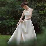 French Bra Light Wedding Dress 2026 New Bridal Temperament Vertiny Hepburn Simple Super Fairy Welcome Door Yarn HZ0517