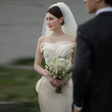Mori's Super Fairy Brae Light Wedding Dress Bridal Welcome Dress Dress 2026 Summer Fishtail Go Out Dress HZ0517