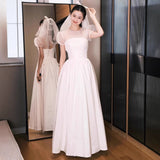 Light Wedding Dress Super Fairyen Tying Bridal Wedding Wedding Yarn Beauty Certificate Registration Small White Dress Woman HZ0517