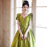 Green Evening Dress Hostess Atmospheric High Sense Light Luxury Banquet Temperament Vocal Performance Costume Dress HZ0517