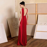 White Evening Dress Female French New High-End Temperament Light Luxury Niche Engaged Host High Piano Playing HZ0517