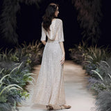 Evening Dress Dress Women's Banquet High-End Light Luxury Niche Dress Dinner Host High-End Slid Noble Temperament HZ0517