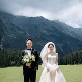 The Main Wedding Dress Woman 2026 Spring New Fairy Gas Smear Outdoor Photo Studio Simple Fashion Wedding Dress HZ0517