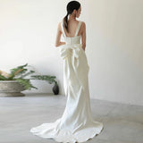 French Sling Light Wedding Dress 2026 New Bridal Simple Temperament Sensian Fish Tail Out Yarn Noodle Banquet Dress HZ0517