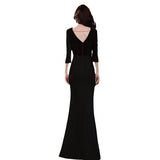 Black Annual Meeting Dress 2026 New Evening Dress Famous Dinner Party Temperament Fishtail Dresses Spring And Summer Hosting Dress HZ0517