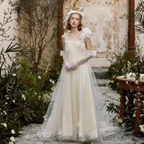 French Light Wedding Dress Morning Dress Beautiful Super Fairy Princess High-End Luxury Small Bride Go Out Yarn Evening Dress HZ0517