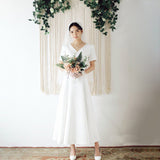 Large-Size Wedding Dress White Morning Dress Showing Thin Bride Taking Pictures Of The Yarn Of The Stingy Dress Simple Travel Yarn HZ0517