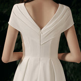 White Adult Evening Dress Dress 2026 New Summer Banquet Temperament Registration Engagement Evening Dress Morning Dress HZ0517