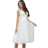 Evening Dress 2026 New Dinner Party Party Short Dress White Simple License Light Wedding Dress HZ0517