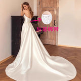 French-Style State Fishtail Wedding Dress With Simple Travel Shot Out Of The Light Wedding Dress Towel Tail Dress HZ0517