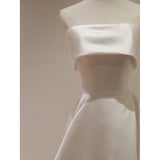 Smear The Breasted And Light Wedding Dress Simple Yarn Wedding Main Yarn Bride Thanking The Banquet To Go Out White Yarn Small Tail Dress HZ0517