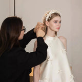 French-Style Fasing High-End Morning Robe Light Wedding Dress Dress New Bridal Certificate Registration Short Adult Dress Dress HZ0517