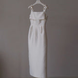 French Retro Slings Light Wedding Dress Small Manny Noodle Engagement Small Dress Certificate Registration Dress Dress Dress Can Wear Every Day HZ0517