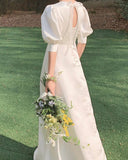 Light Wedding Dress 2026 New French Retro Simple Daily Travel Shot Super Xiansen Thin Travel Long Dress HZ0517