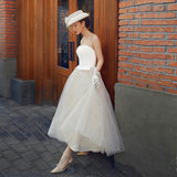 French Bra-Smeared And Light Wedding Dress New Retro-Scented Wedding Dress Dress Dress HZ0517