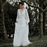 Sen Family Light Wedding Dress 2026 Spring New Bride Large Size Cover Arm Super Fairy Thin Brigade Long Sleeve Out Of The Yarn Woman HZ0517