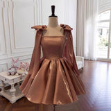 Small Design Bow Sling French Evening Dress Short Small Man Can Wear Dress High-End Short Skirt HZ0517